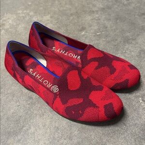 Rothy’s Red Camo Loafers, like new! 8.5